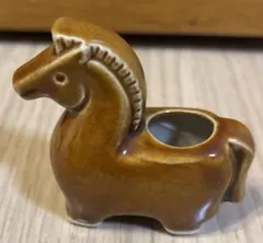 馬 爪楊枝入れ 陶器製 昭和レトロ 置物 干支 午