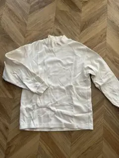 UNIQLO Uハイネック長袖カットソー S ホワイト