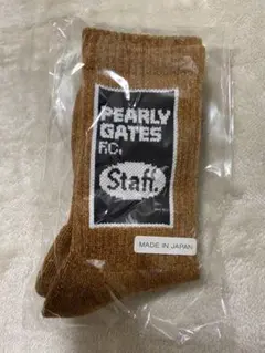PEARLY GATES ブラウンソックス スタッフロゴ