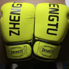 ZHENGTU ボクシンググローブ 10oz ネオンイエロー