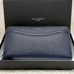 未使用SOMES SADDLEレザーラウンドジップ長財布 ギャロップ ネイビー