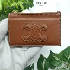 未使用級✨CELINE セリーヌ キュイル トリオンフ ケース 小銭入れ TRIOMPHE セリーヌ （CELINE） キュイル トリオンフ ジップド