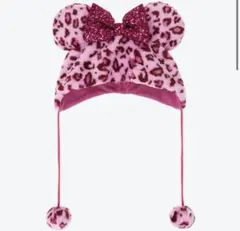 ミニー ファンキャップ ヒョウ柄ピンク