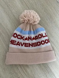 ロデオクラウンズ ポンポン付き ピンク ニット帽 日本製