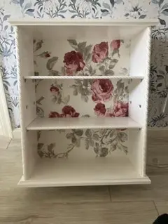 ハンドメイド 木製ウォール シェルフ キャビネット ローラアシュレイ ホワイト ハンドメイド 木製ウォール シェルフ キャビネット ローラアシュレイ