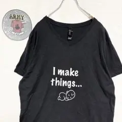 hanes ヘインズ【XL】半袖Tシャツ 海外古着 Vネック 妊活 赤ちゃん