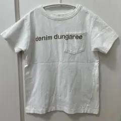 DENIM DUNGAREE 140 ロゴT 半袖　子供服　キッズ　ポケット