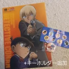 名探偵コナン　下敷き&缶バッチ&キーホルダーセット(くら寿司)
