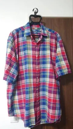 【極美品】ポロラルフローレン　ビームス別注マドラスチェックシャツ半袖　Lのサムネイル