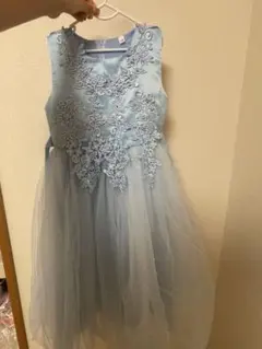 水色 刺繍 ノースリーブドレス 140