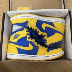 ナイキ JORDAN 1 OG レイニー　イエロー/ブルー