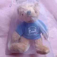 レクサス　ミニ　テディベア　青いTシャツ　thank you
