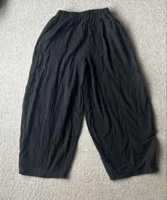 リネン ワイドパンツ