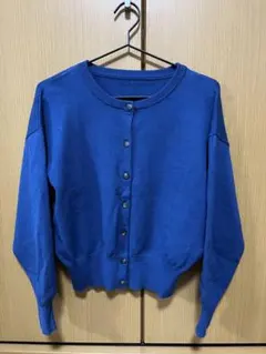 青色 Mサイズ カーディガン