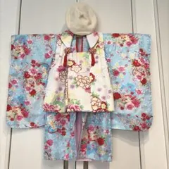 七五三 三歳 男児 被布着物フルセット 刺繍小紋柄 祝着 NO37914 - メルカリ