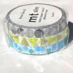 mt slim「きかがく」　細マステ　6mm幅×7m×３本 ＊ マスキングテープ