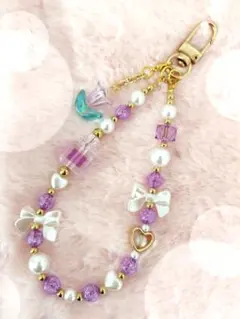 ビーズストラップ　キーホルダー