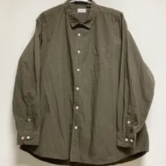 yuan CORDURAコットン/ナイロン チェックシャツ