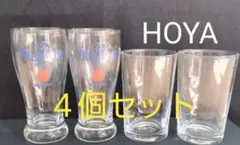 未使用HOYA GLASS　SANTORY プレミアムモルツビールグラス4個