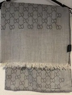 GUCCI グレー GGロゴ ロングストール