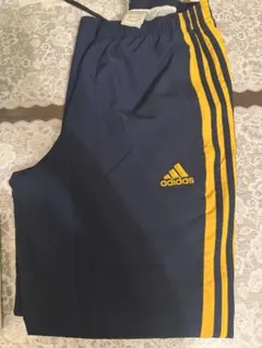 adidas 3本ラインパンツ ネイビー/イエロー