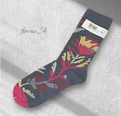 ボンメゾン　花柄　フラワー　レディースソックスのサムネイル