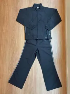 美品　adidas ブラックジャージ上下セット　S
