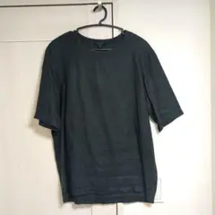 COS オーバーサイズ リネン Tシャツ ブラック EUR S