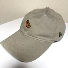 New Era ニューエラ ベージュキャップ メンズ ホットドッグ刺繍