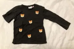 ZARA キツネ刺繍 グレー長袖カットソー 3-4歳