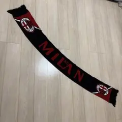 新品　AC Milan adidas スカーフ フリンジ付き 黒/赤 プーマ（PUMA）（メンズ、レディース、キッズ）サッカー ACミラン ESS