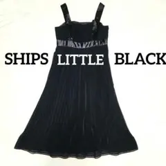 美品 ships little black プリーツ キャミワンピース ドレス