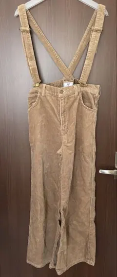 Lee ベージュ コーデュロイ サロペット