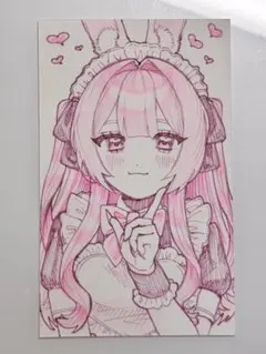 手描きオリジナルイラストトレカサイズ