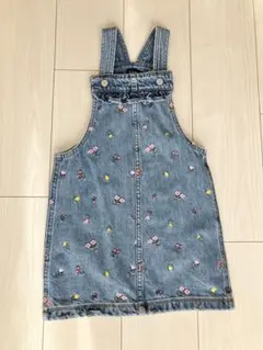 GAP デニム　刺繍スカート　ジャンパースカート