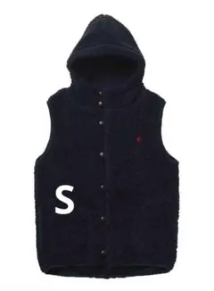 ジムフレックスGymphlex フード付きボアべスト ネイビー Sサイズ