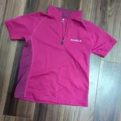 モンベル　半袖 ハーフジップシャツ　130cm