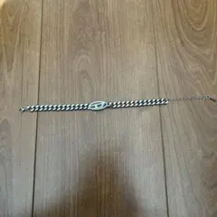 シルバー チェーンブレスレット dieselロゴ付き