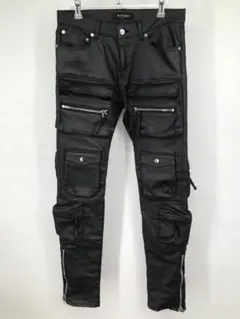 MLVINCE ブラック カーゴパンツ 数回着用 32 在庫 処分ファッション - MLVINCE ブラック カーゴパンツ 数回着用 32