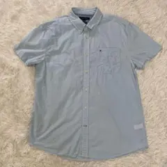Tommy Hilfiger半袖シャツ ボタンダウン　ライトブルーＸＬ古着のサムネイル