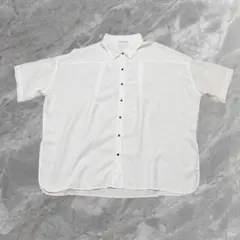 JEANASIS ジーナシス 半袖シャツ ホワイト系 ブラウス オーバーサイズ