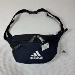 【未使用品】adidas ロゴ 刺繍 ボディバッグ ネイビー