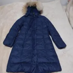 組曲クミキョク　ロングダウンコート　リバーシブル　ネイビー　ファー　Mサイズ