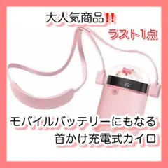 充電式カイロ 電気カイロ 充電式 PSE モバイルバッテリー5000 首提げ