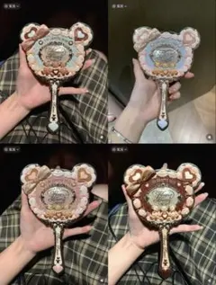 フラワーノーズ スウィーティーベア コレクション ハンドミラー ブラウン
