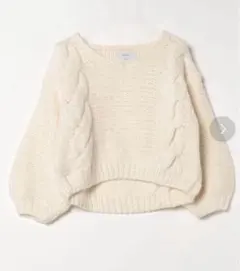 STUDIOUS アイボリー ケーブル編み ニットセーター サイズ0