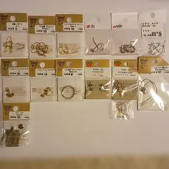 ビーズ・アクセサリー ピアス用金具セット各種まとめ売り