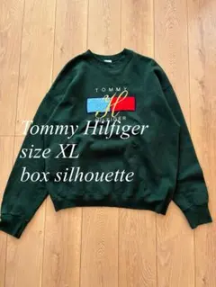 TommyHilfiger トミー XL スウェット 古着 ボックスシルエット