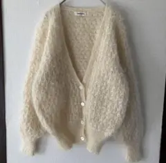 80s モヘアプードルヴィテージカーディガン