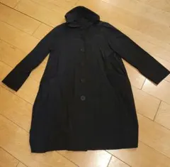 スプリングコート　フード付き　黒